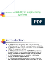 Human Reliability in Engineering Systems