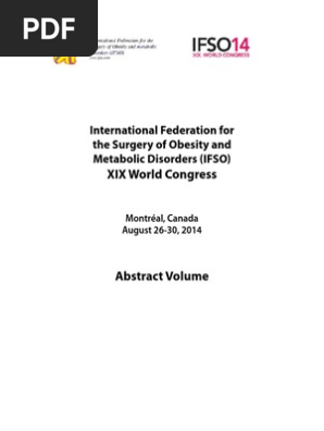 Abstract Book Ifso 14 Pdf Bariatric Surgery Human Weight