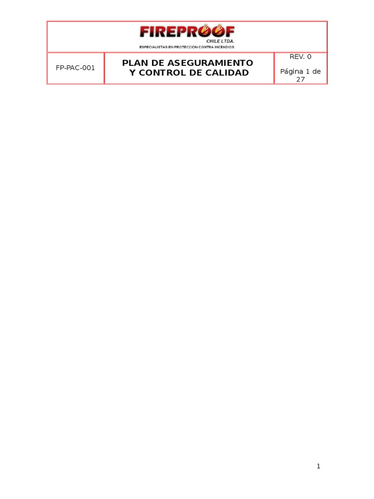 Plan de Aseguramiento y Calidad ISO 9001 | PDF | Auditoría | Calidad ...
