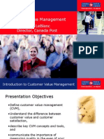 Customer Value Management November, 2002: Janet Leblanc Director, Canada Post