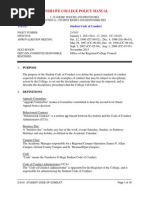 Student Code of Conduct Overview | PDF | Academic Dishonesty | Sexual ...