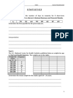 Descriptive Statistics Tasks Solved