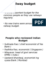 Railway Budget: - It Is The Important Budget For The