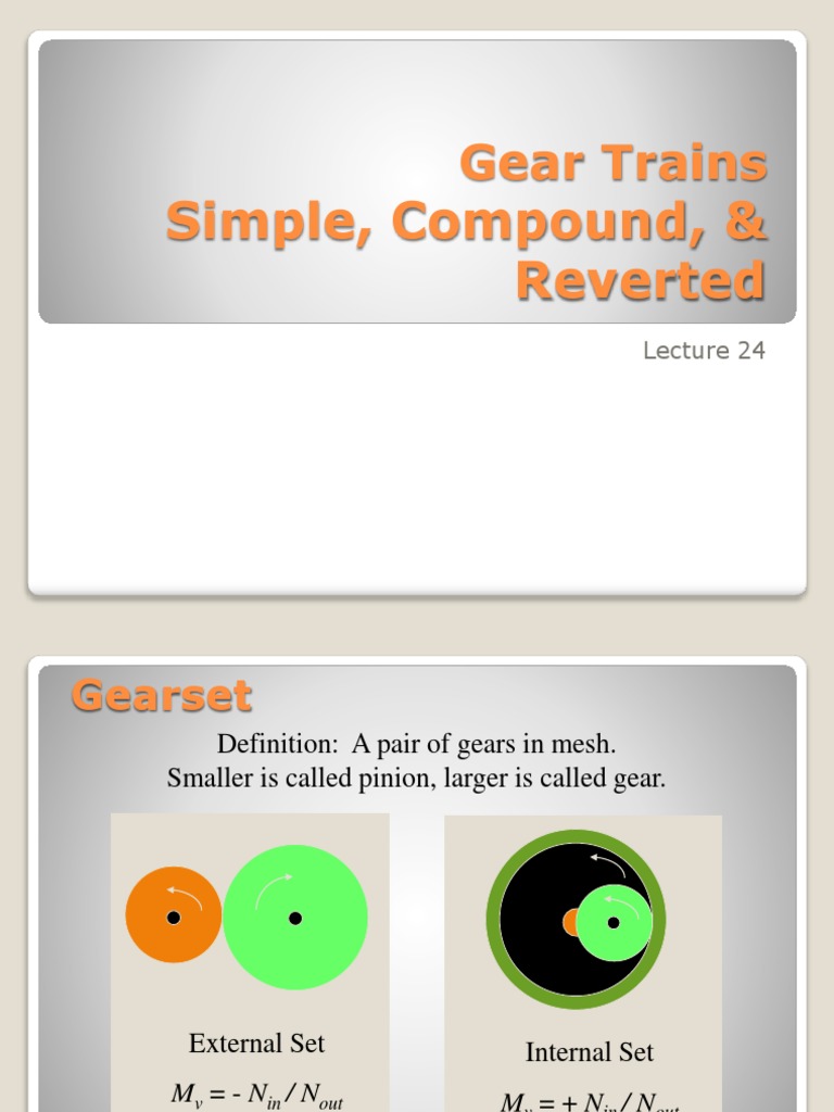 Simple, Compound, & Reverted: Gear Trains | PDF