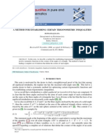 Mowaffaq Hajja - A Method For Establishing Certain Trigonometric Inequalities