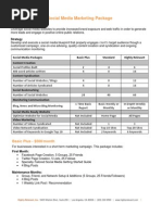 Social Media Package Rates