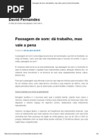 Passagem de Som_ Dá Trabalho, Mas Vale a Pena _ David Fernandes