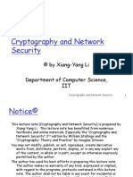 CS549: Cryptography and Network Security: © by Xiang-Yang Li Department of Computer Science, IIT