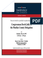 Congressman David Jolly & The Pinellas County Delegation: You Are Invited To A Poolside Reception Hosted by