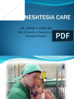 Post Aneshtesia Care