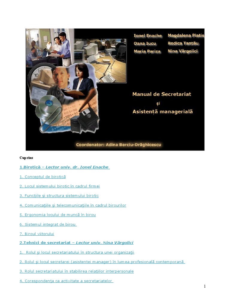 Manual de Secretariat Si Asistenta Manageriala | PDF