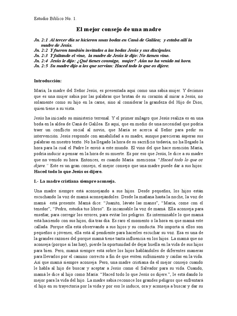 Consejos de una madre cristiana | PDF | María, madre de Jesús | Jesús