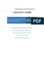 Microsoft TEI Faculty Development Workshop - Instructor's Guide