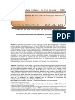 Pos Estruturalismo e Educação Ambiental