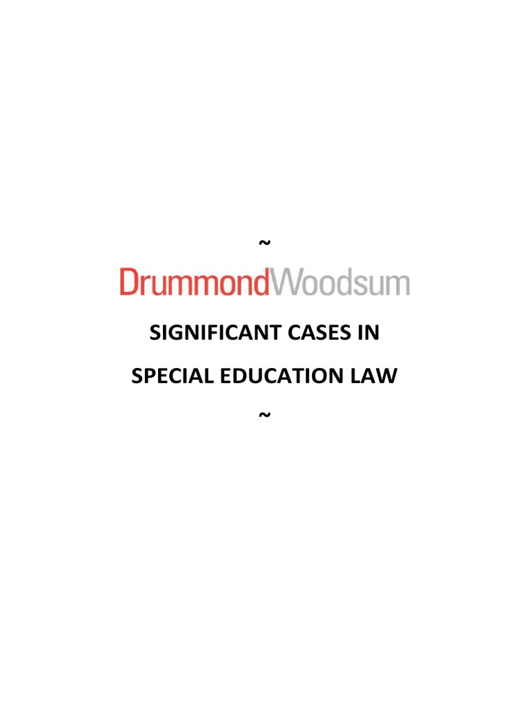 Significant Cases in Special Ed PDF | PDF | Damages | Special Education