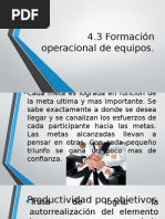 4.3 Formacion Operacional de Equipos