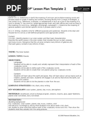 siop lesson plan