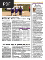 Duhawks Downed On Senior Day: Passing The Torch