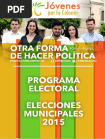 Programa electoral de JpC para las Municipales de 2015
