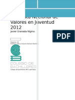 Encuesta Nacional de Valores en Juventud 2012