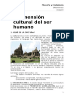 Unidad III La Dimensión Cultural Del Ser Humano