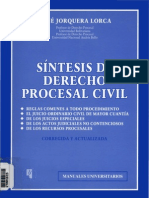 Síntesis de Derecho Procesal Civil - Jorquera Lorca