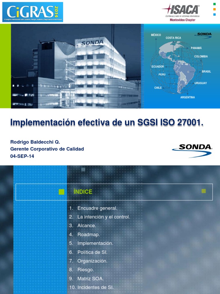 Implementación SGSI ISO 27001 | PDF | Seguridad de información | La ...
