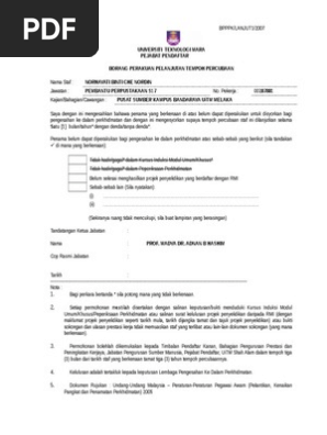 Borang Pelanjutan Tempoh Percubaan Pdf