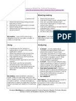 Critical Numeracy Four Resource Model