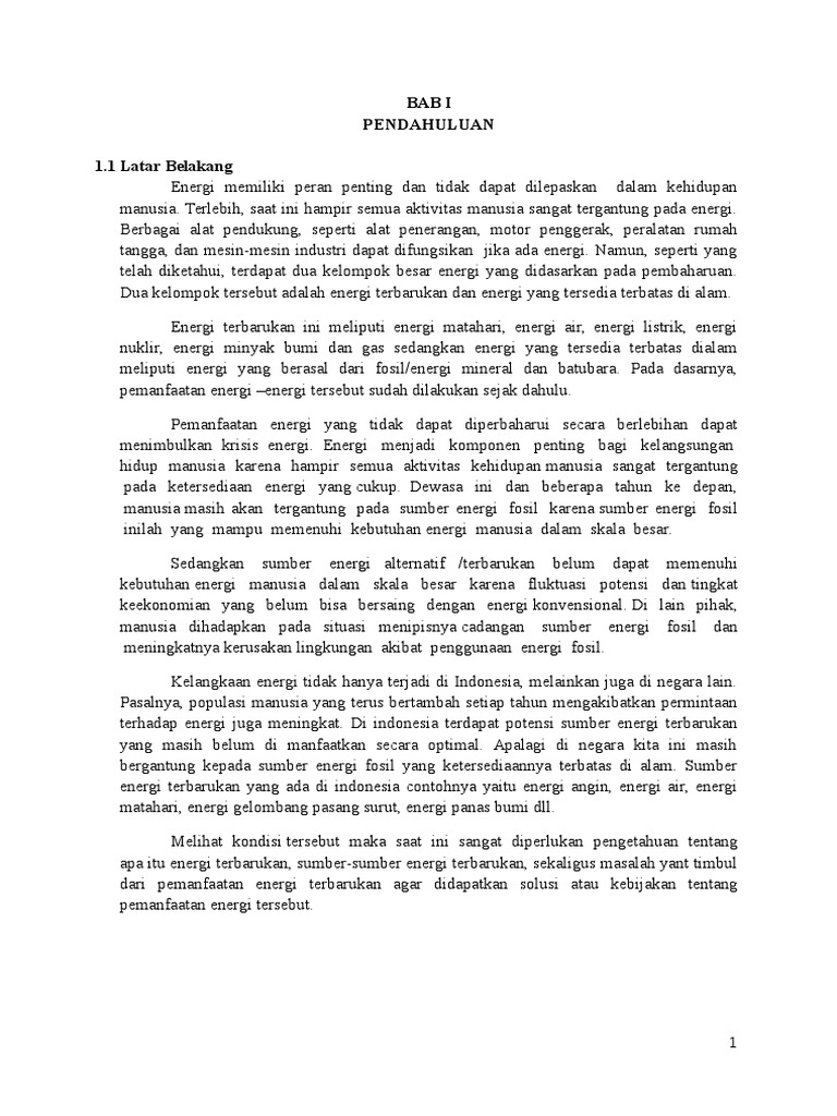 Makalah Sumber Energi