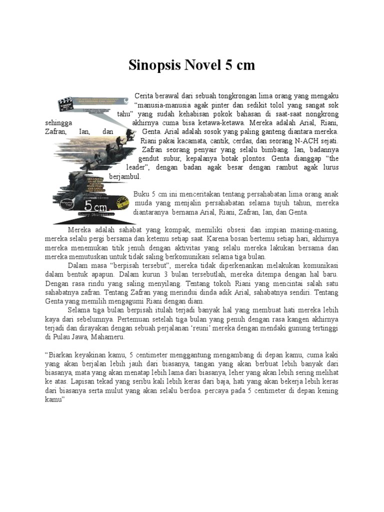 Sinopsis Novel 5 Cm