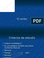 Tipos y clasificación del verbo