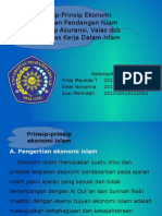 Prinsip-Prinsip Ekonomi Islam Dan Pandangan Islam Terhadap Asuransi