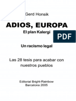 Adios Europa El Plan Kalergi