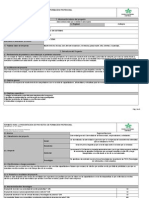 Formato para La Presentacion de Proyectos de Formacin Profesional Excel