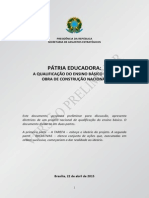 Patria Educadora Documento Preliminar SAE