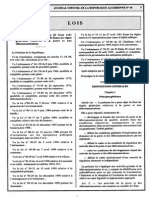 Algeria Télecommunication Loi (2000)