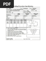 Welding Procedure Specification