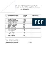 Lista Participanților Care Au Fost Premiați La Concursul