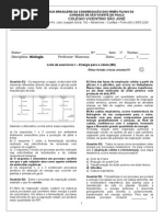 Lista de Exercícios Energia Para a Célula