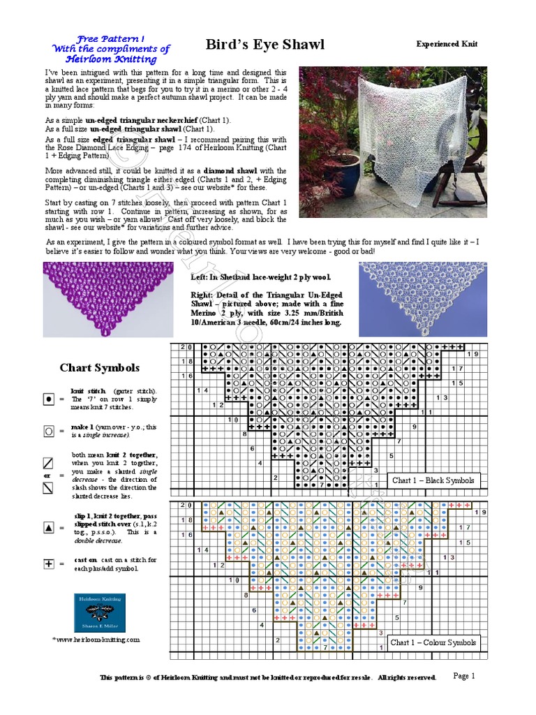 Free Birds Eye Pattern PDF Knitting Textiles