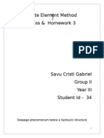 Finite Element Method Class & Homework 3: Seepage Phenomenum Below A Hydraulic Structure