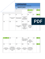 Calendario Mayo