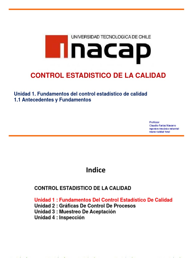 Fundamentos del Control Estadístico de Calidad | PDF | Calidad ...