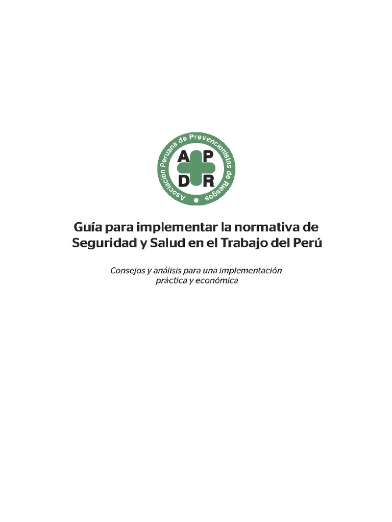 APDR Libro Guia para Implementar La Normativa de SST Del PerÃº | PDF