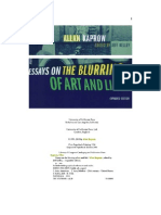 Allan Kaprow - Experimental Art - Essays On Blurring Art and Life