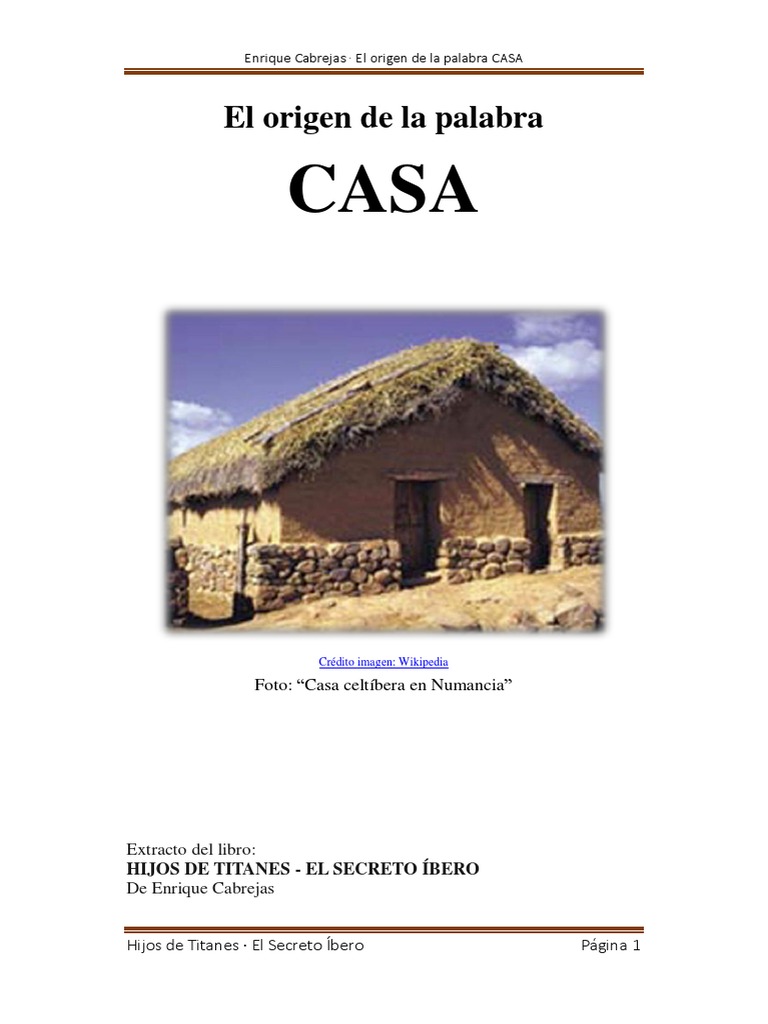 El Origen de La Palabra CASA | PDF | latín | Lengua española