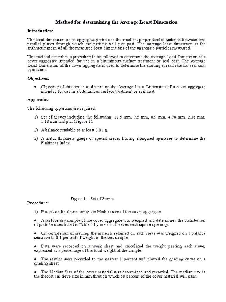 15) Average Least Dimension PDF Median Applied And