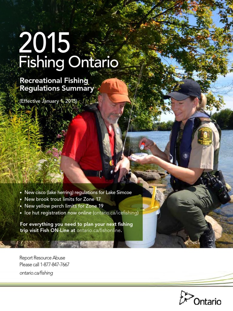 2015 Ontario Fishing Regulations Summary Angling Recreational Fishing