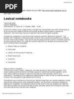 Lexical Notebooks